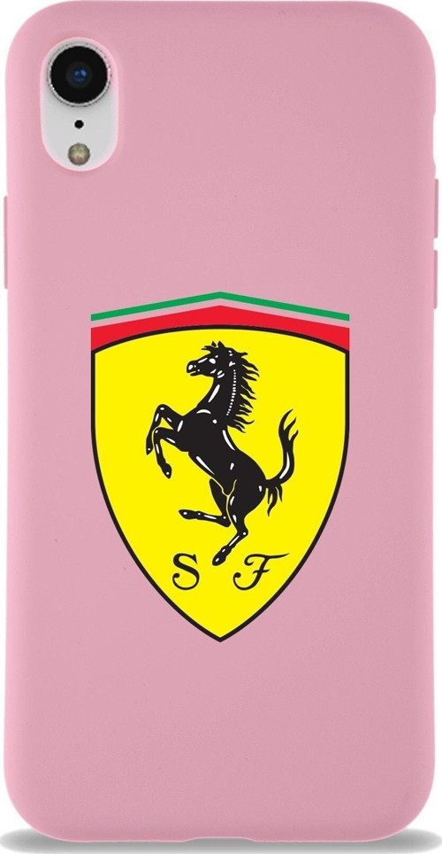 Iphone Xr Uyumlu Lansman Kılıf Ferrari Tasarımlı Altı Kapalı İçi Kadife Kaplı Kapak