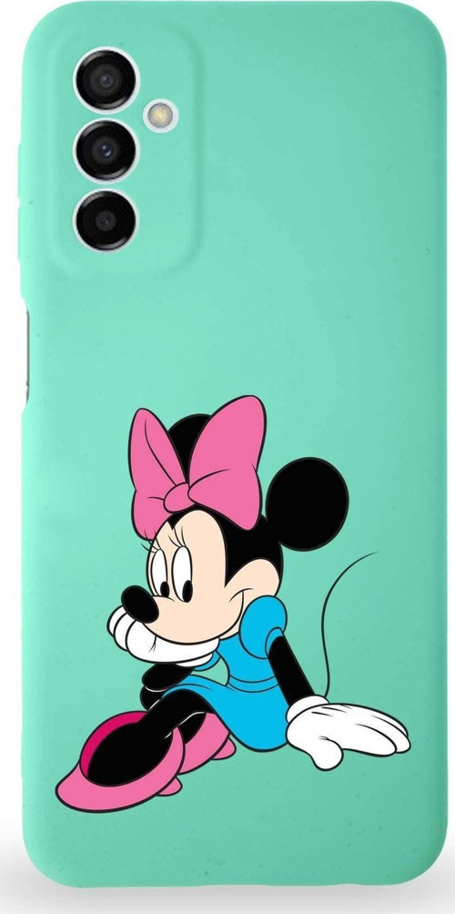 Samsung Galaxy A04S Uyumlu Lansman Kılıf Altı Kapalı Içi Kadife Minnie Mouse-E Tasarımlı Kapak
