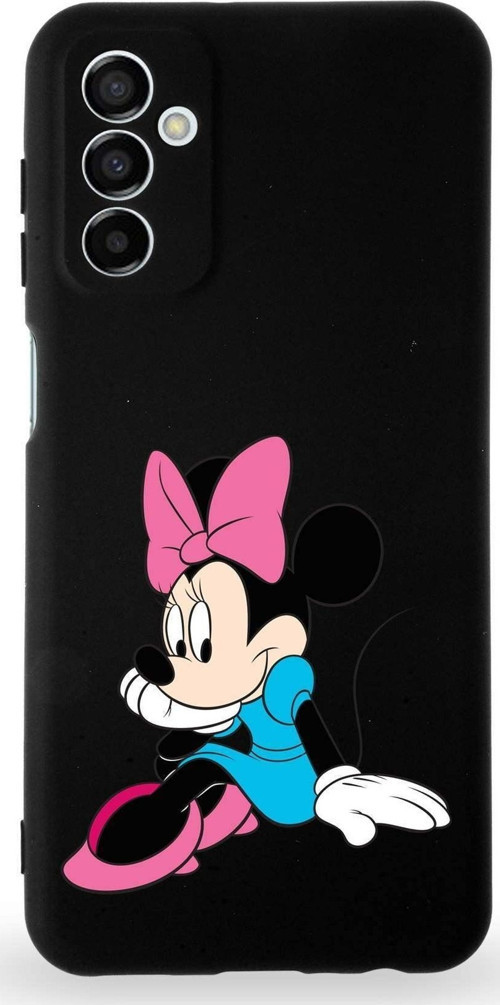 Samsung Galaxy A04S Uyumlu Lansman Kılıf Altı Kapalı Içi Kadife Minnie Mouse-E Tasarımlı Kapak