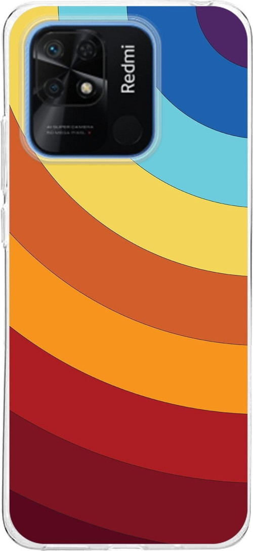Redmi 10C Kapak Renk Cümbüşü Tasarımlı Şeffaf Kılıf