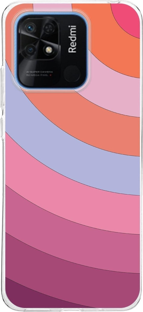 Redmi 10C Kapak Renk Cümbüşü Tasarımlı Şeffaf Kılıf