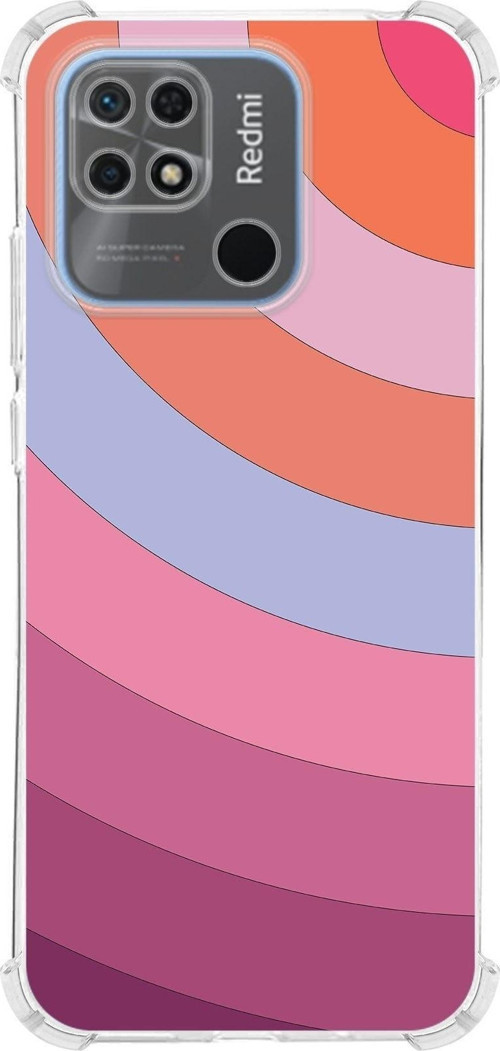 Redmi 10C Köşe Korumalı Antişok Kapak Renk Cümbüşü Tasarımlı Şeffaf Kılıf