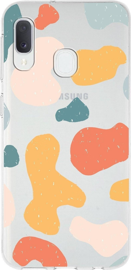 Samsung Galaxy A20E Uyumlu Kapak Grunge Tasarımlı Şeffaf Silikon Kılıf