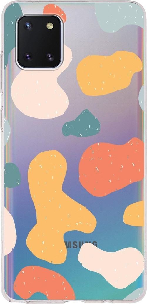 Samsung Galaxy A81 Uyumlu Kapak Grunge Tasarımlı Şeffaf Silikon Kılıf