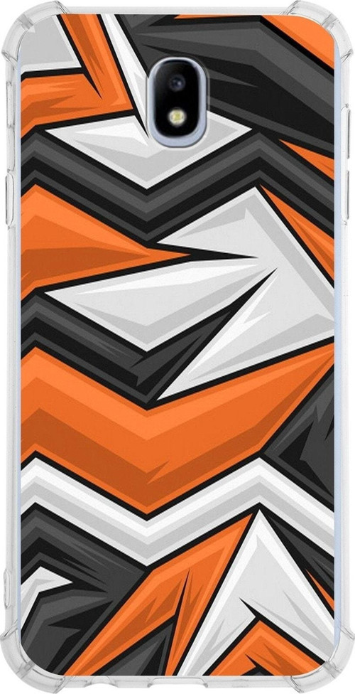Samsung Galaxy J7 Pro Köşe Korumalı Antişok Kapak Grafiti Tasarımlı Şeffaf Kılıf