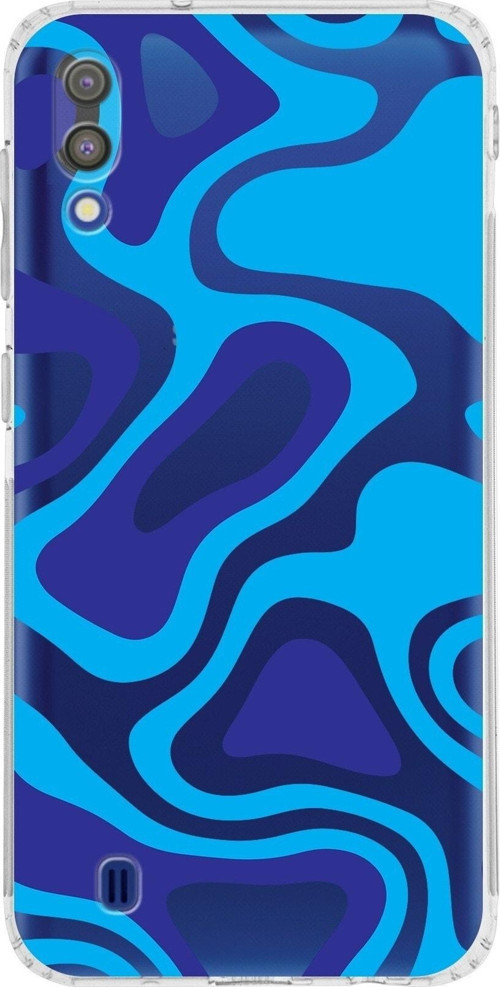 Samsung Galaxy M10 Kamera Korumalı Kapak Renkli Desen Tasarımlı Şeffaf Kılıf