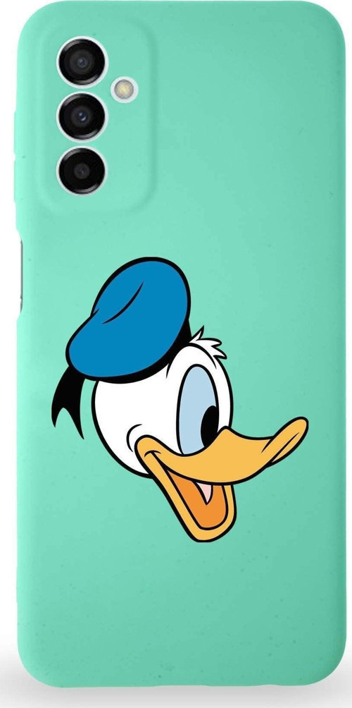 Samsung Galaxy M23 Uyumlu Lansman Kılıf Altı Kapalı Içi Kadife Donald Duck-F Tasarımlı Kapak