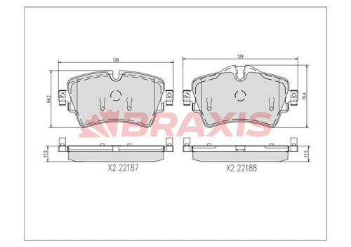 FREN BALATASI ON BMW F45 F46 14- MINI F55 F56 F57 13-