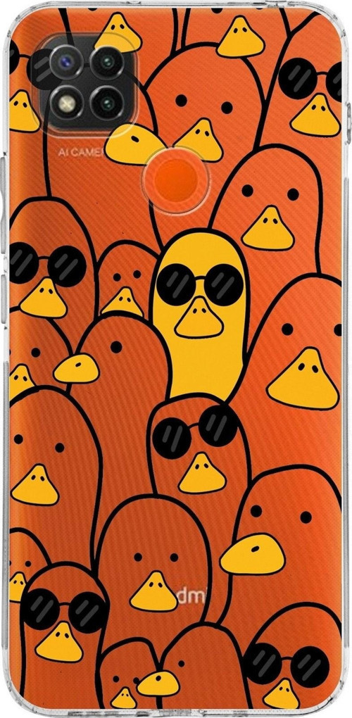 Xiaomi Redmi 9C Kamera Korumalı Kapak Duck Tasarımlı Şeffaf Kılıf