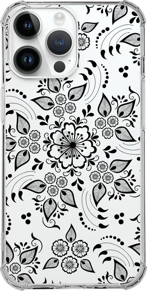 Apple Iphone 14 Pro Max Uyumlu Köşe Korumalı Antişok Kapak Nostalji Desen Tasarımlı Şeffaf Kılıf