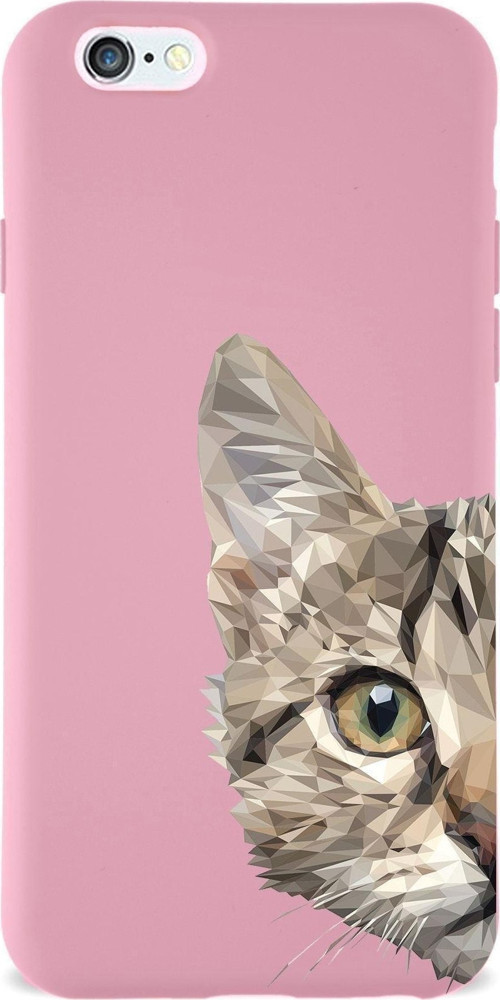Apple Iphone 6 Plus Uyumlu Lansman Kılıf Catface Tasarımlı Içi Kadife Kapak-Pembe