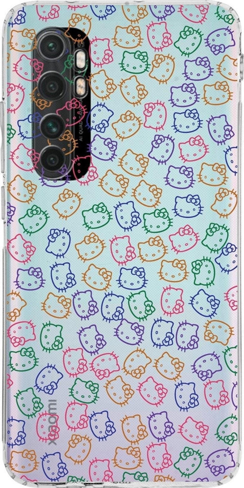 Xiaomi Mi Note 10 Lite Kamera Korumalı Kapak Hello Kitty Tasarımlı Şeffaf Kılıf