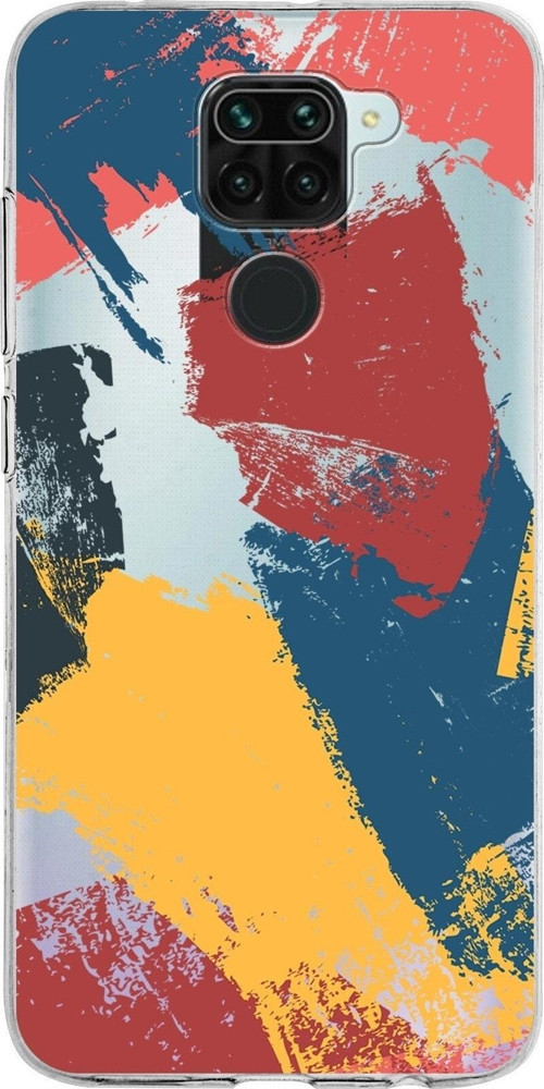 Xiaomi Redmi Note 9 Uyumlu Kapak Brushstroke Tasarımlı Şeffaf Silikon Kılıf