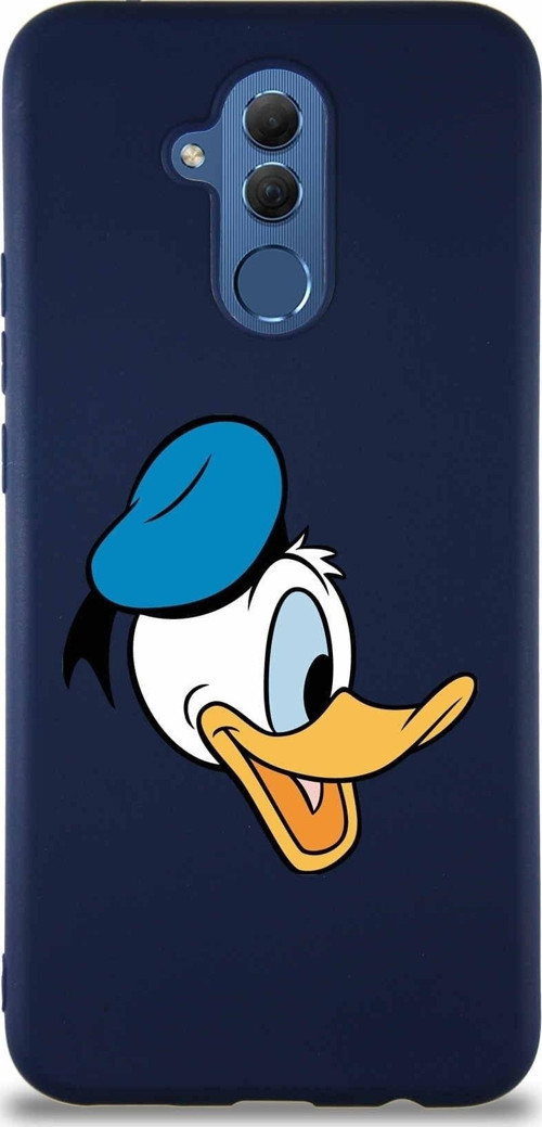 Huawei Mate 20 Lite Soft Premier Kapak Donald Duck-F Tasarımlı Silikon Kılıf - Lacivert