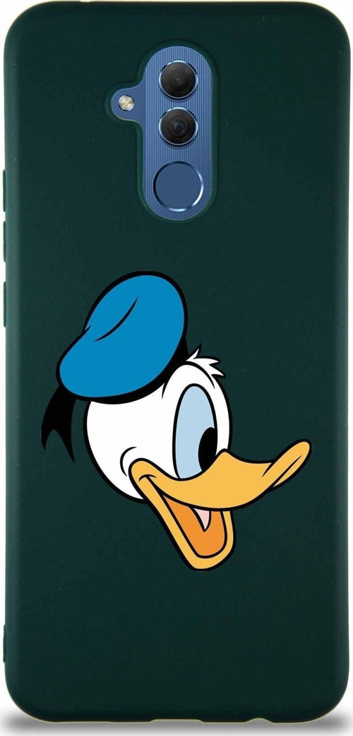 Huawei Mate 20 Lite Soft Premier Kapak Donald Duck-F Tasarımlı Silikon Kılıf - Yeşil