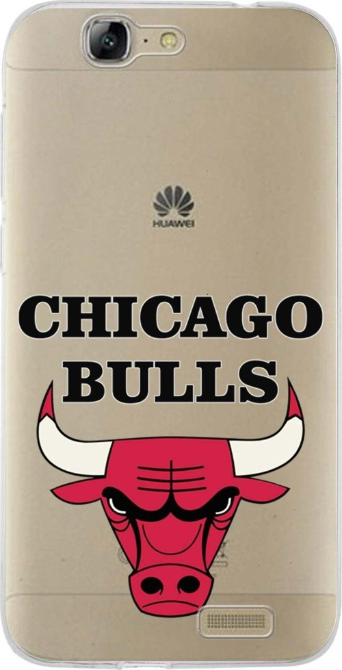 Huawei G7 Uyumlu Kapak Chicago Bulls Tasarımlı Şeffaf Silikon Kılıf