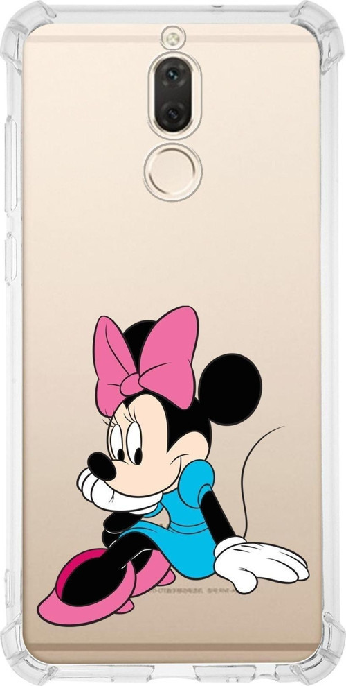 Huawei Mate 10 Lite Köşe Korumalı Antişok Kapak Minnie Mouse Tasarımlı Şeffaf Kılıf