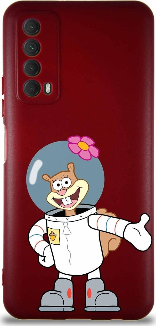 Huawei P Smart 2021 Soft Premier Kapak Sandy Tasarımlı Silikon Kılıf - Mürdüm