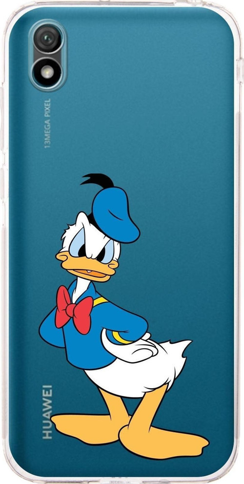 Huawei Y5 2019 Kamera Korumalı Kapak Donald Duck Tasarımlı Şeffaf Kılıf