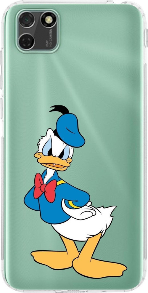Huawei Y5 P Kamera Korumalı Kapak Donald Duck Tasarımlı Şeffaf Kılıf