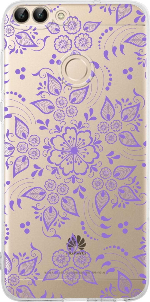 Huawei P Smart Kamera Korumalı Kapak Nostalji Desen Tasarımlı Şeffaf Kılıf