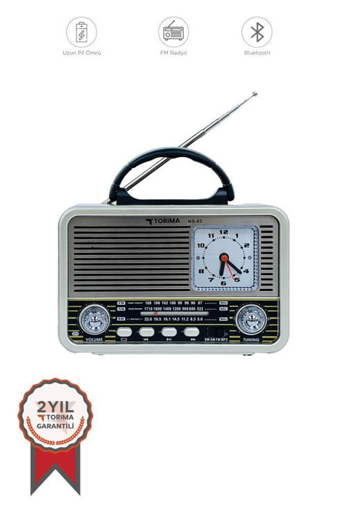 Ns-03 Gold Nostajik Radyo Bluetooth Hoparlör