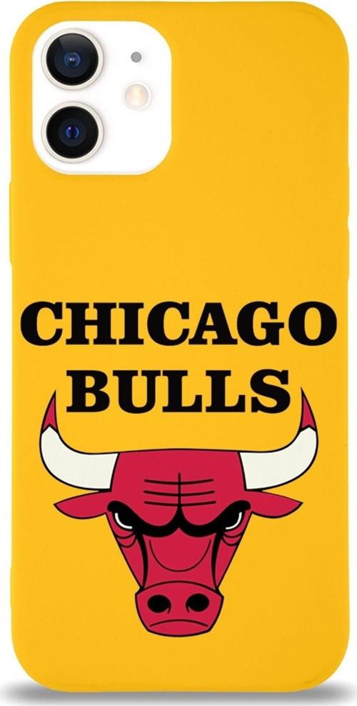 Iphone 12 Mini Uyumlu Lansman Kılıf Chicago Bulls Tasarımlı Altı Kapalı Içi Kadife Kaplı Kapak