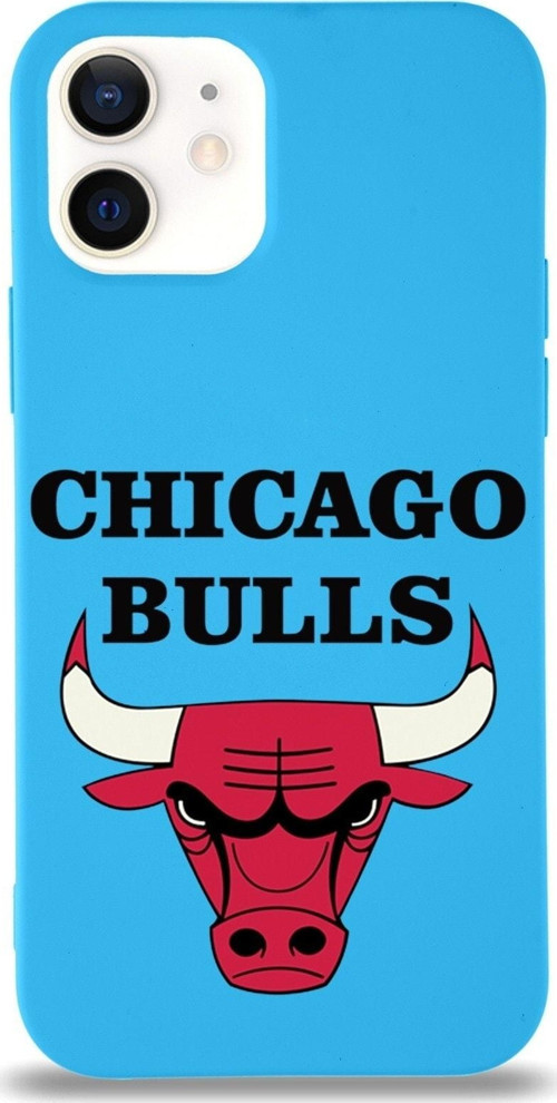 Iphone 12 Mini Uyumlu Lansman Kılıf Chicago Bulls Tasarımlı Altı Kapalı İçi Kadife Kaplı Kapak