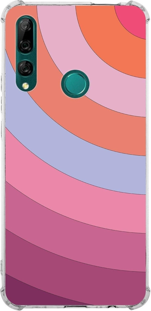 Huawei Y9 Prime 2019 Köşe Korumalı Antişok Kapak Renk Cümbüşü Tasarımlı Şeffaf Kılıf