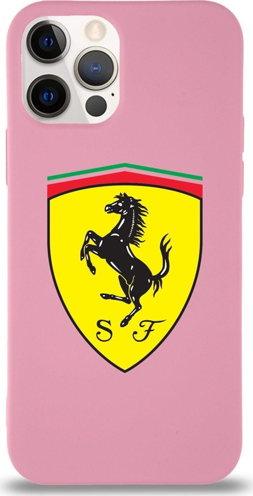 Iphone 12 Pro Uyumlu Lansman Kılıf Ferrari Tasarımlı Altı Kapalı Içi Kadife Kaplı Kapak