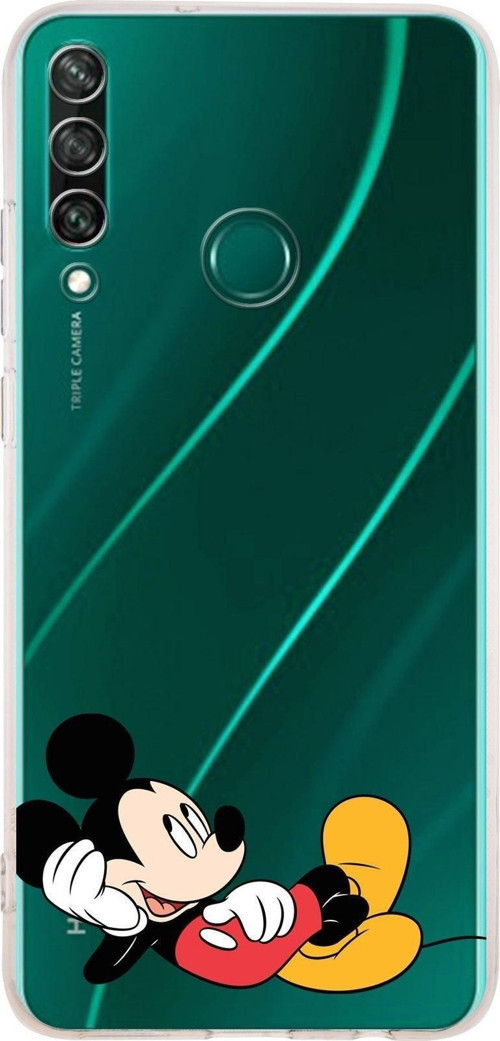 Huawei Y6 P Kamera Korumalı Kapak Mickey Mouse Tasarımlı Şeffaf Kılıf