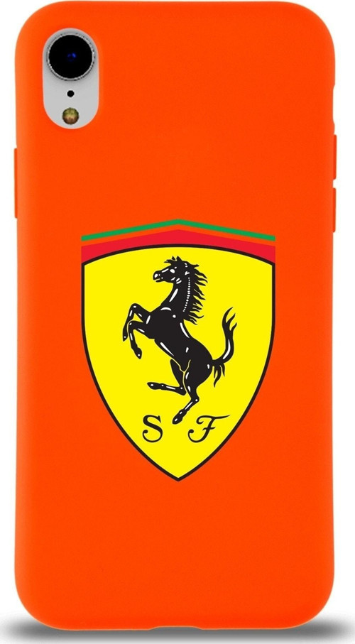 Iphone Xr Uyumlu Lansman Kılıf Ferrari Tasarımlı Altı Kapalı Içi Kadife Kaplı Kapak