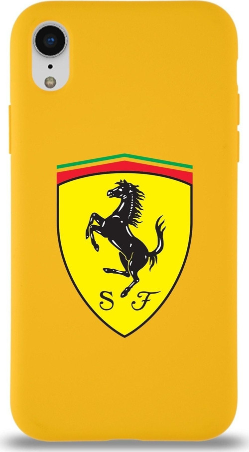 Iphone Xr Uyumlu Lansman Kılıf Ferrari Tasarımlı Altı Kapalı Içi Kadife Kaplı Kapak