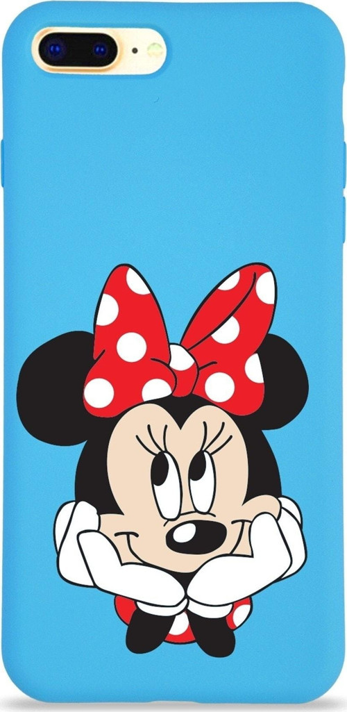 Iphone 7 Plus Uyumlu Lansman Kılıf Minnie Mouse Tasarımlı Altı Kapalı Içi Kadife Kaplı Kapak