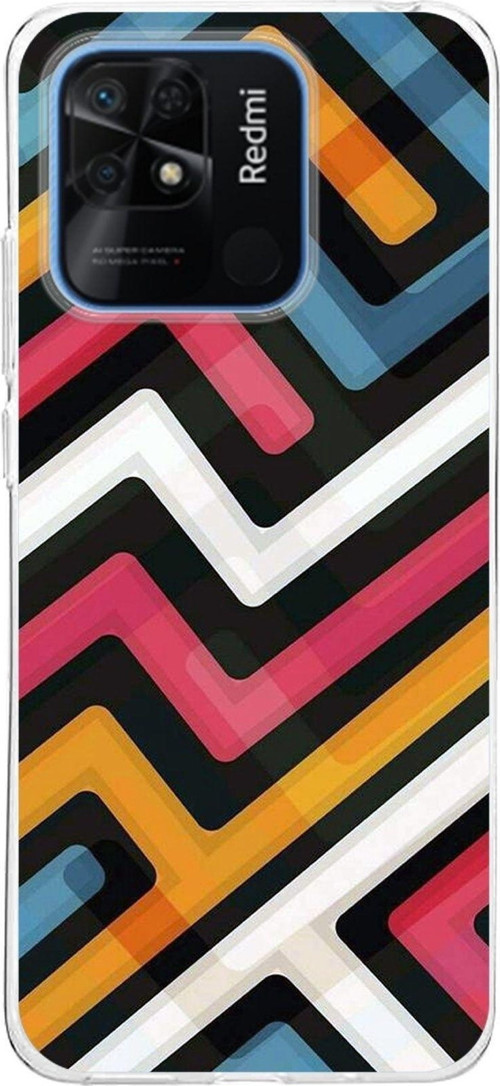 Redmi 10C Kapak Labirent Grafiti Tasarımlı Şeffaf Kılıf