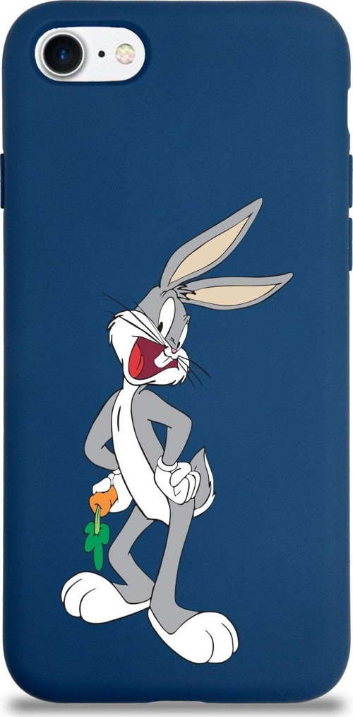 Iphone 7 Uyumlu Lansman Kılıf Bugs Bunny Tasarımlı Altı Kapalı Içi Kadife Kaplı Kapak