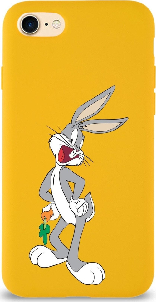Iphone 7 Uyumlu Lansman Kılıf Bugs Bunny Tasarımlı Altı Kapalı Içi Kadife Kaplı Kapak