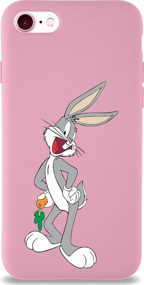 Iphone 7 Uyumlu Lansman Kılıf Bugs Bunny Tasarımlı Altı Kapalı Içi Kadife Kaplı Kapak