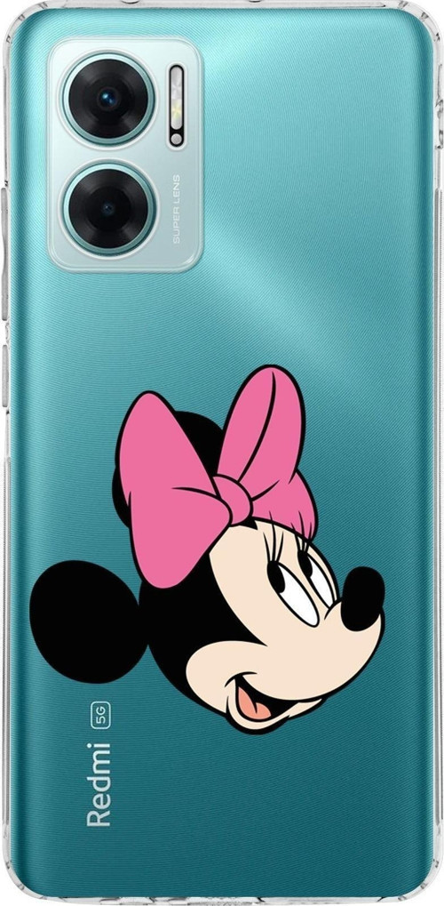 Redmi Note 11E Kamera Korumalı Kapak Minnie Mouse Tasarımlı Şeffaf Kılıf