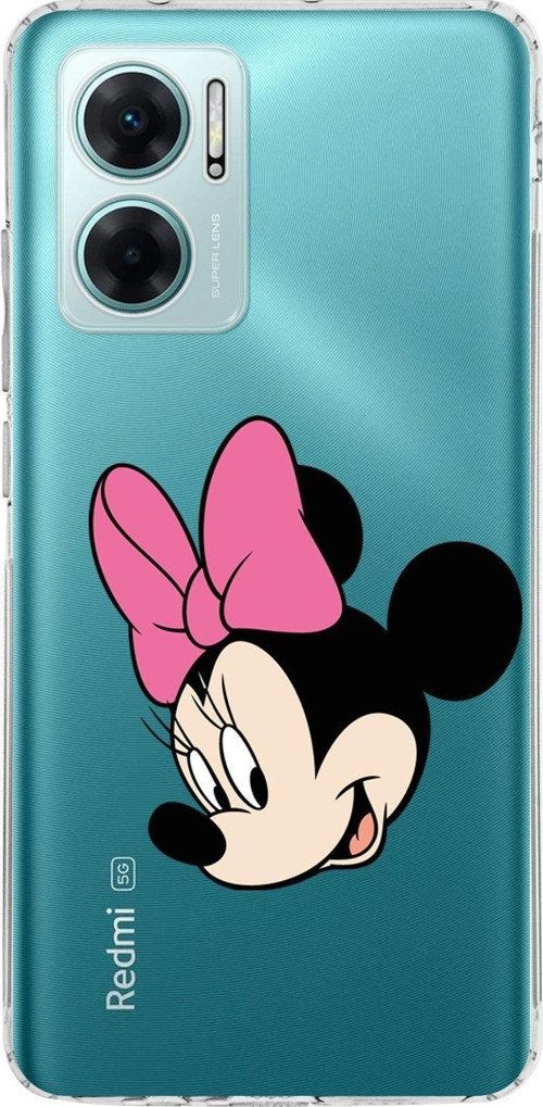 Redmi Note 11E Kamera Korumalı Kapak Minnie Mouse Tasarımlı Şeffaf Kılıf