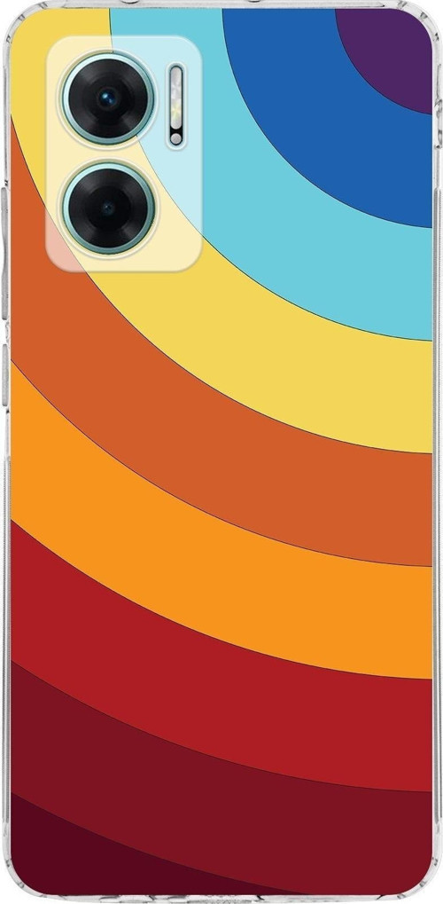 Redmi Note 11E Kamera Korumalı Kapak Renk Cümbüşü Tasarımlı Şeffaf Kılıf