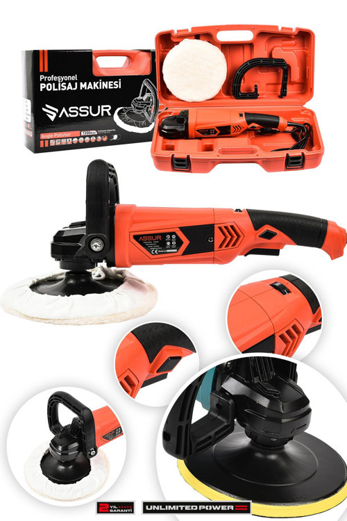 1200W Polisaj Makinesi Devir Ayarlı 6 Kademeli 180mm Pasta Cila