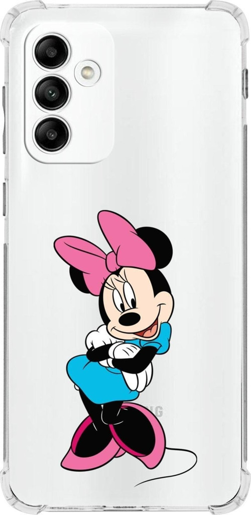 Samsung Galaxy A04S Köşe Korumalı Antişok Kapak Minnie Mouse Tasarımlı Şeffaf Kılıf