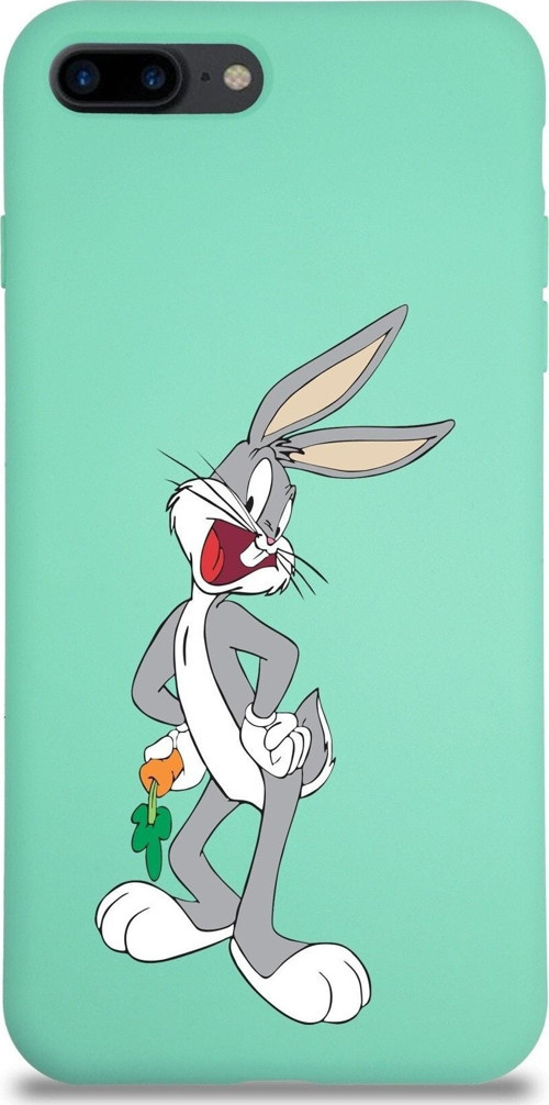 Iphone 8 Plus Uyumlu Lansman Kılıf Bugs Bunny Tasarımlı Altı Kapalı Içi Kadife Kaplı Kapak