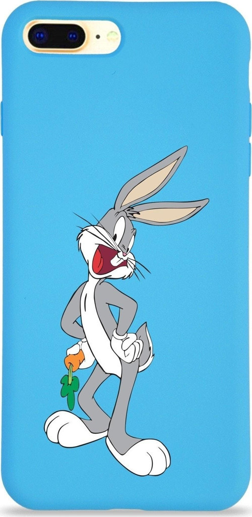 Iphone 8 Plus Uyumlu Lansman Kılıf Bugs Bunny Tasarımlı Altı Kapalı Içi Kadife Kaplı Kapak