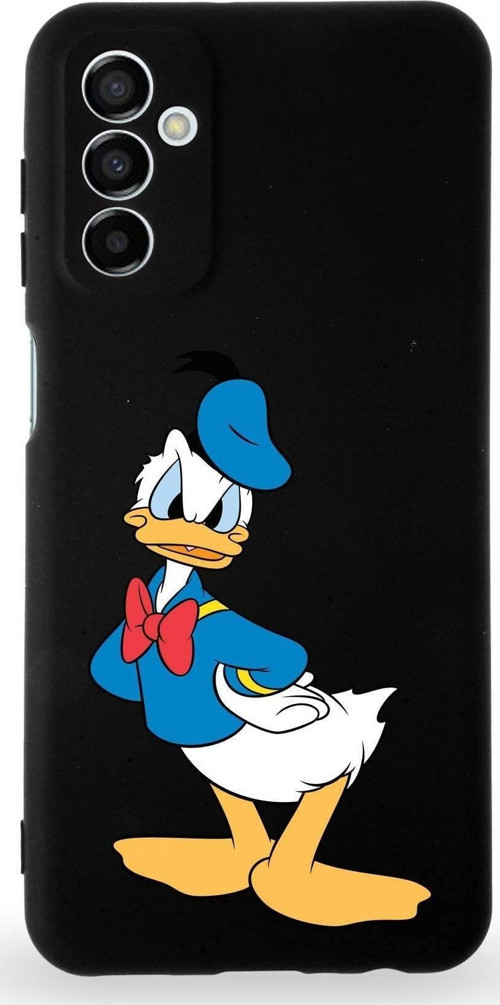 Samsung Galaxy A04S Uyumlu Lansman Kılıf Altı Kapalı Içi Kadife Donald Duck-D Tasarımlı Kapak
