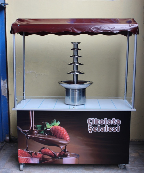 Çıkolata Şelalesi Tezgahı 4 Katlı 60X120 (Model Erciyes)