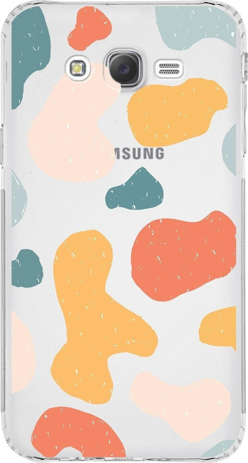 Samsung Galaxy J7 Uyumlu Kamera Korumalı Kapak Grunge Tasarımlı Şeffaf Kılıf