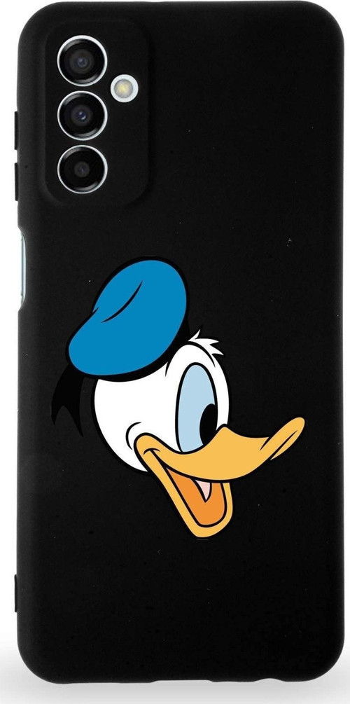 Samsung Galaxy A04S Uyumlu Lansman Kılıf Altı Kapalı Içi Kadife Donald Duck-F Tasarımlı Kapak