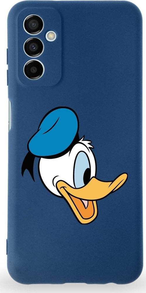Samsung Galaxy A04S Uyumlu Lansman Kılıf Altı Kapalı Içi Kadife Donald Duck-F Tasarımlı Kapak